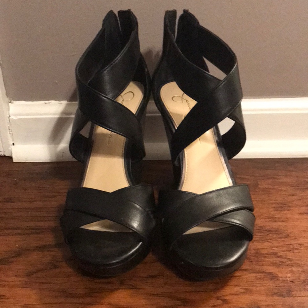 Black Platform Wedges